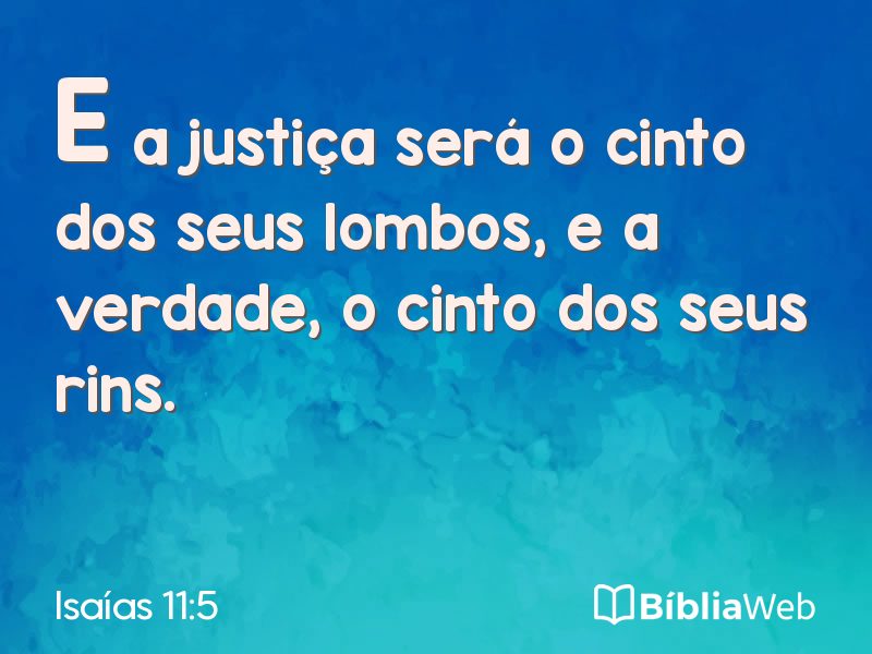 Isaías 11:5 em imagem para compartilhar