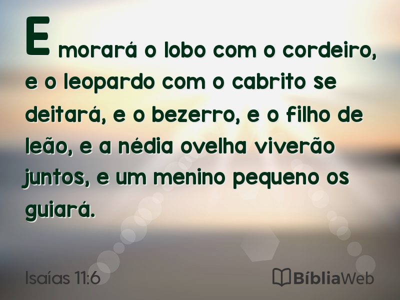 Isaías 11:6 em imagem para compartilhar
