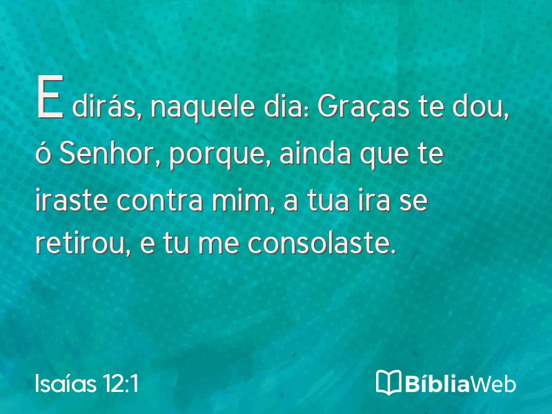 Isaías 12:1 em imagem para compartilhar