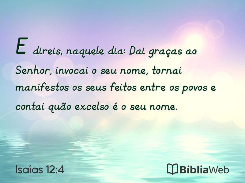 Isaías 12:4 em imagem para compartilhar