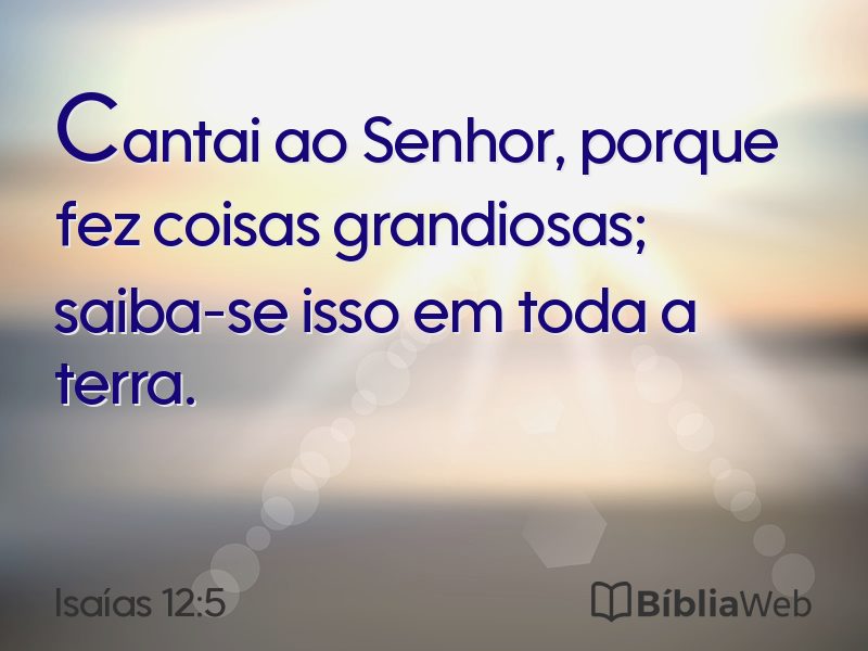 Isaías 12:5 em imagem para compartilhar