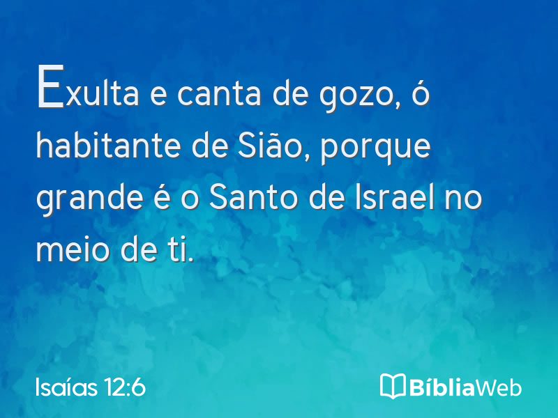 Isaías 12:6 em imagem para compartilhar