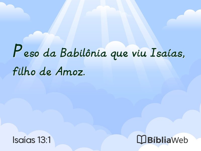 Isaías 13:1 em imagem para compartilhar