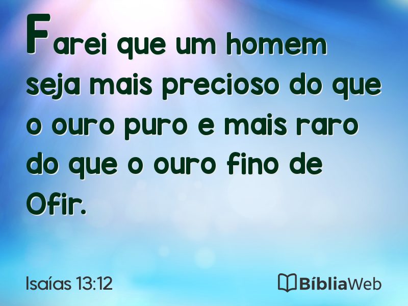 Isaías 13:12 em imagem para compartilhar