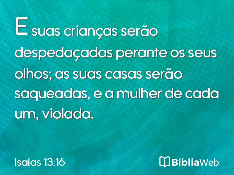 Isaías 13:16 em imagem para compartilhar