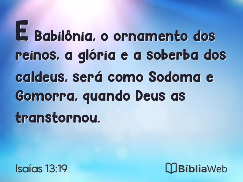 Isaías 13:19 em imagem para compartilhar