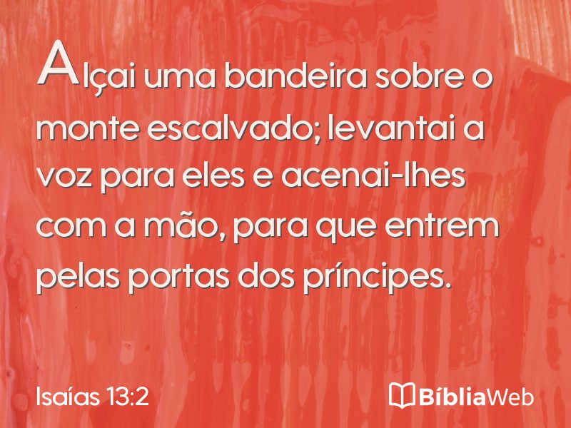Isaías 13:2 em imagem para compartilhar