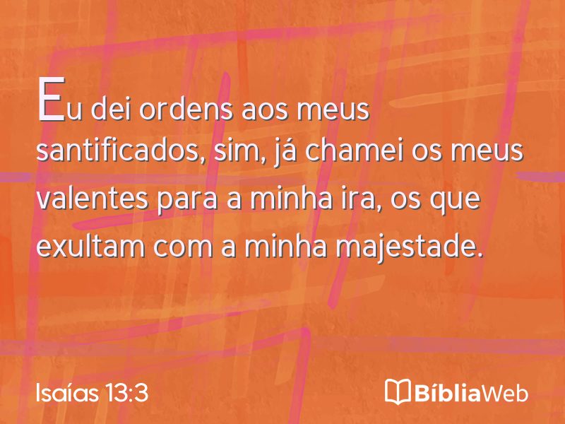 Isaías 13:3 em imagem para compartilhar