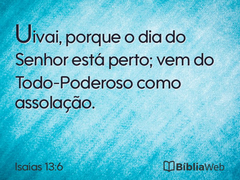 Isaías 13:6 em imagem para compartilhar
