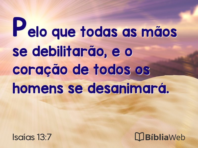 Isaías 13:7 em imagem para compartilhar