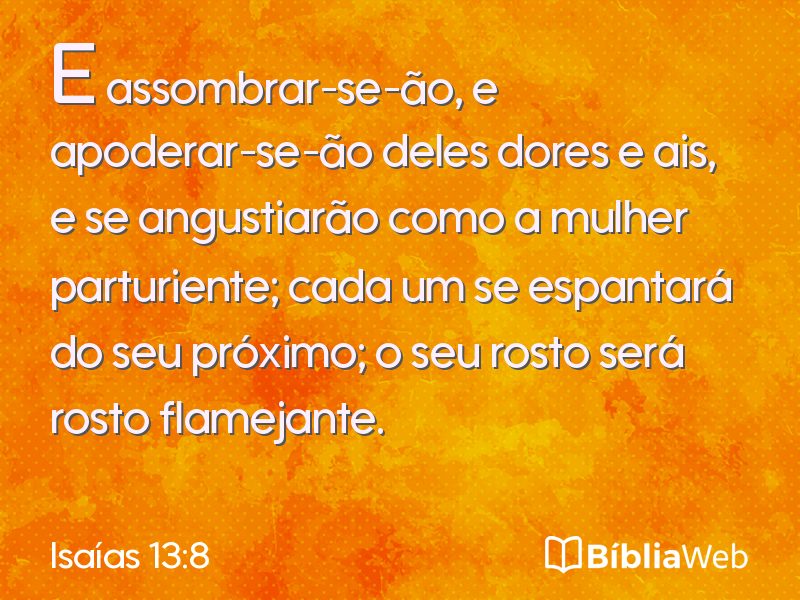 Isaías 13:8 em imagem para compartilhar