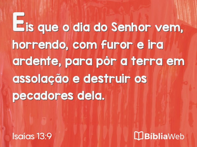 Isaías 13:9 em imagem para compartilhar