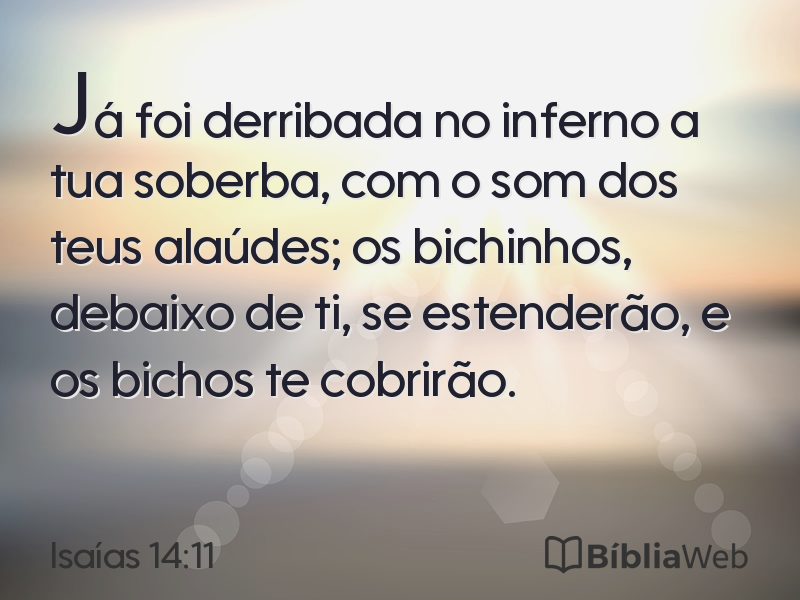 Isaías 14:11 em imagem para compartilhar