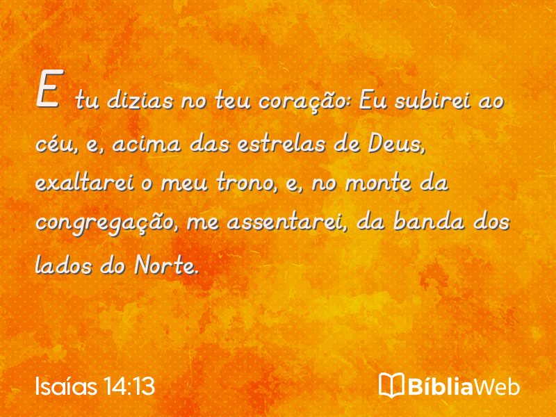 Isaías 14:13 em imagem para compartilhar