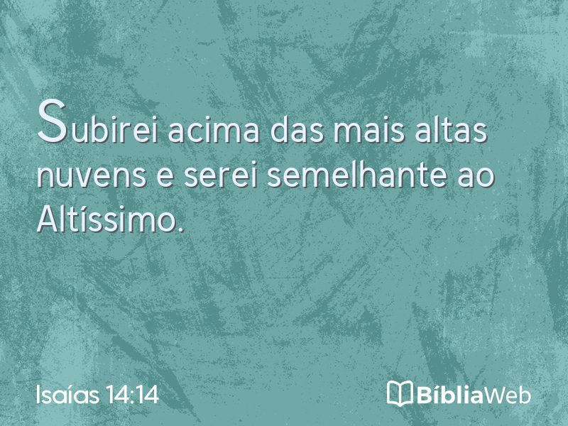 Isaías 14:14 em imagem para compartilhar