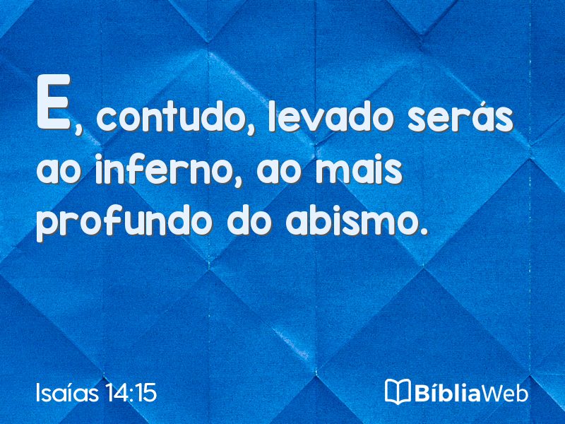 Isaías 14:15 em imagem para compartilhar