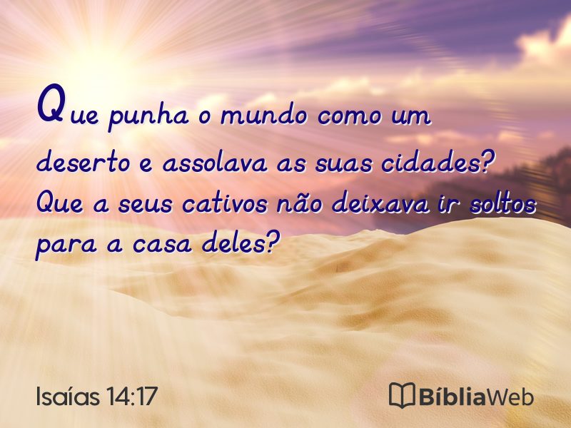Isaías 14:17 em imagem para compartilhar