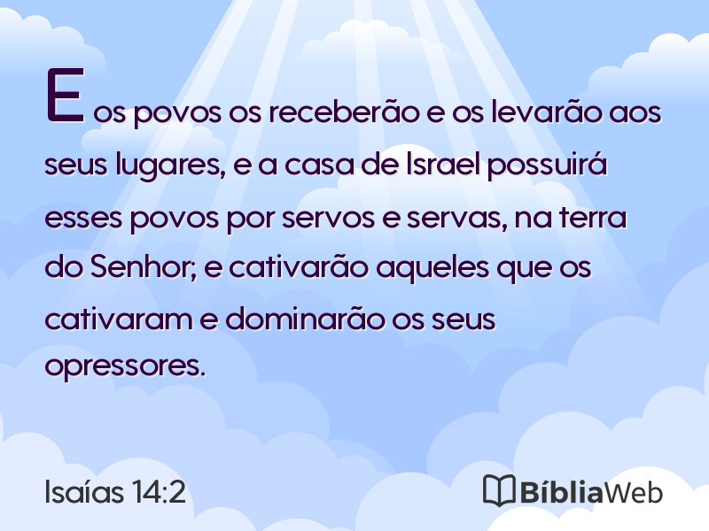 Isaías 14:2 em imagem para compartilhar