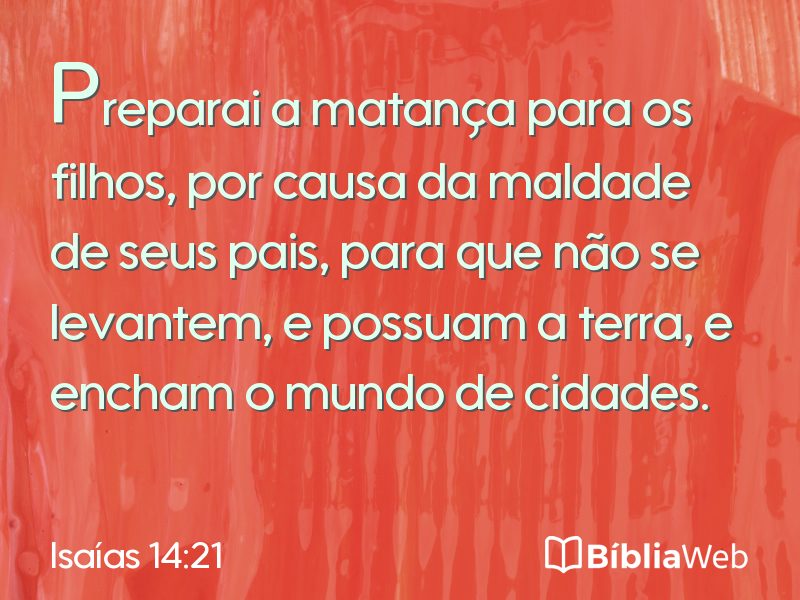 Isaías 14:21 em imagem para compartilhar