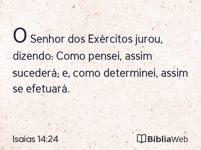 Isaías 14:24 em imagem para compartilhar
