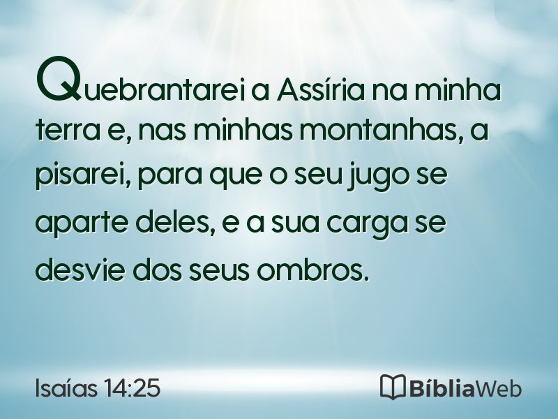 Isaías 14:25 em imagem para compartilhar