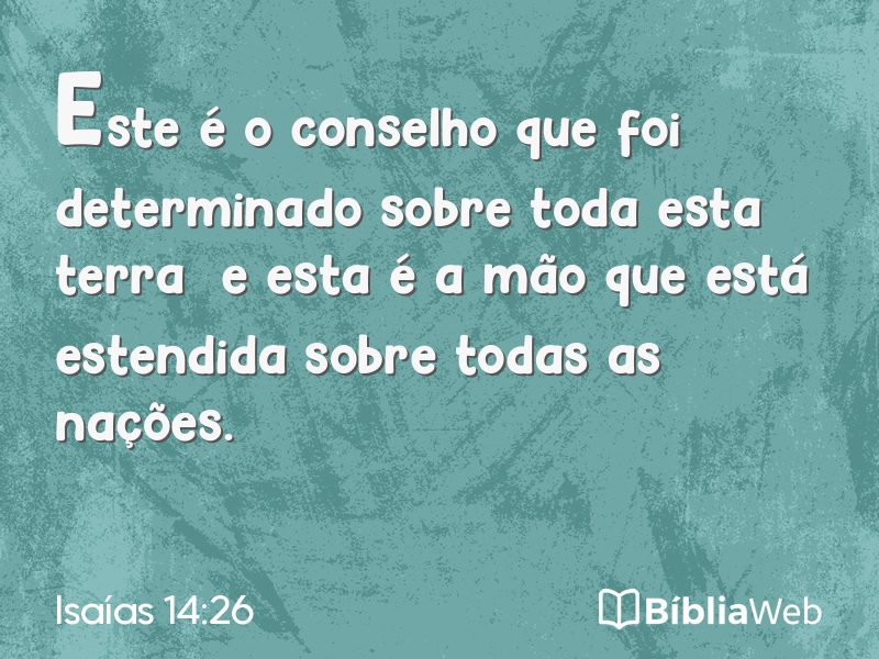 Isaías 14:26 em imagem para compartilhar