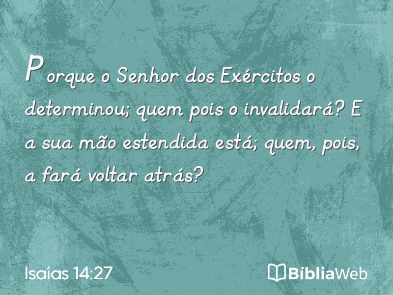 Isaías 14:27 em imagem para compartilhar