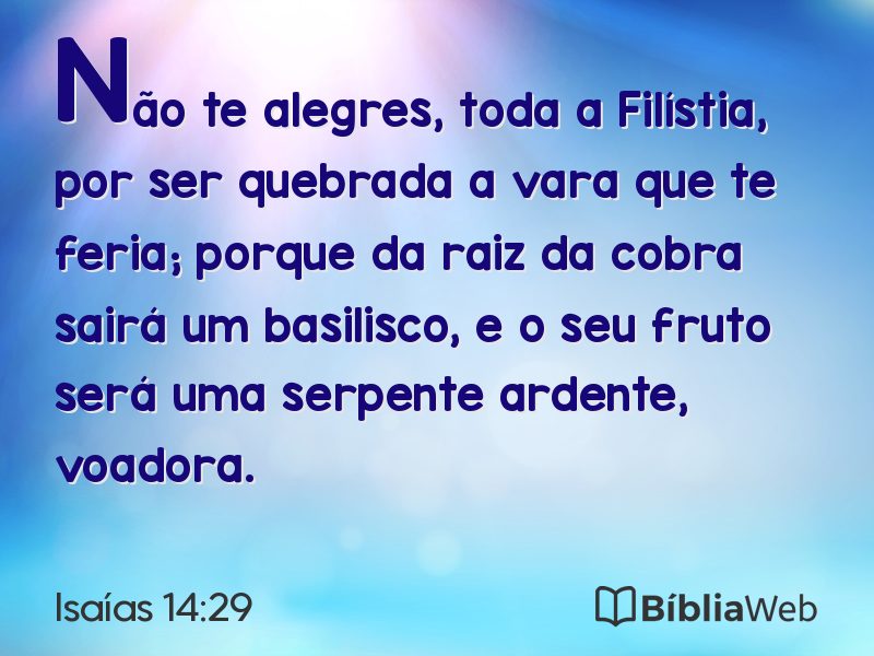 Isaías 14:29 em imagem para compartilhar