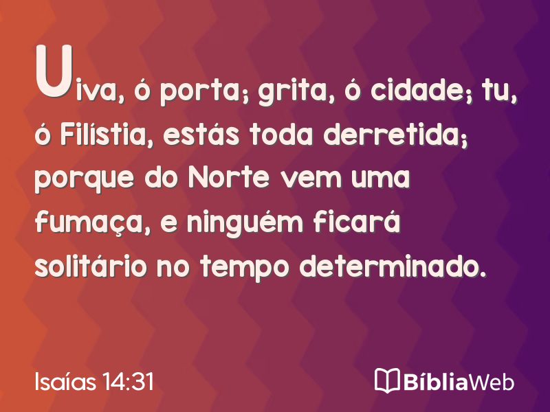 Isaías 14:31 em imagem para compartilhar