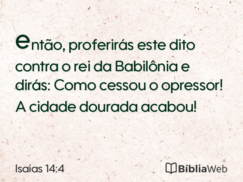 Isaías 14:4 em imagem para compartilhar
