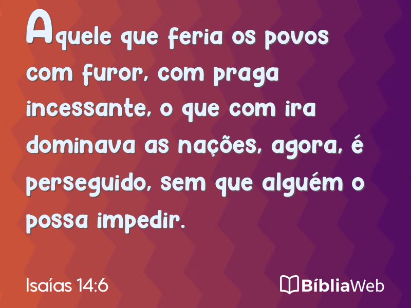Isaías 14:6 em imagem para compartilhar