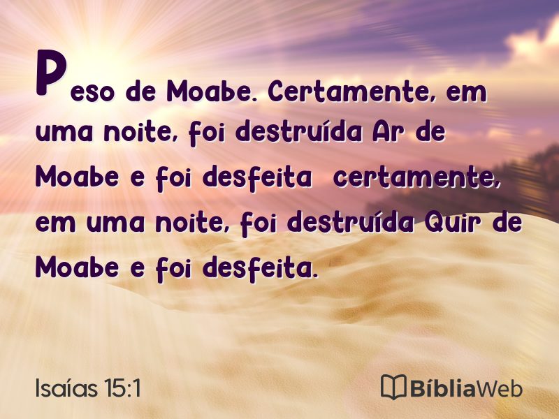 Isaías 15:1 em imagem para compartilhar