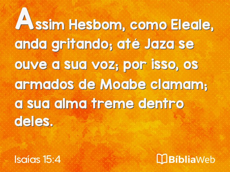 Isaías 15:4 em imagem para compartilhar