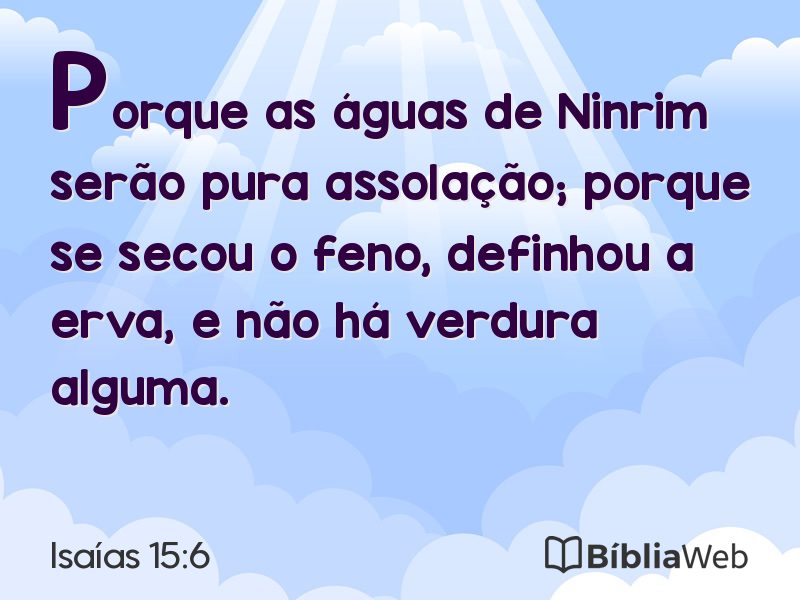 Isaías 15:6 em imagem para compartilhar