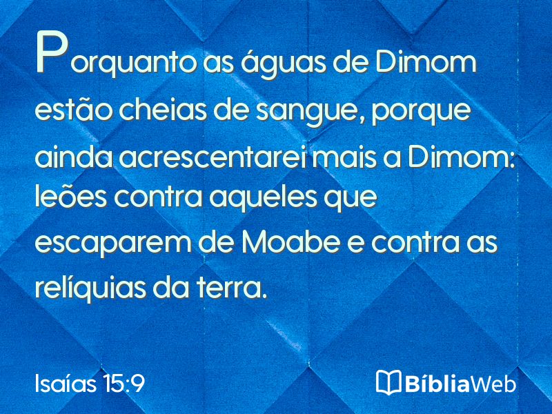 Isaías 15:9 em imagem para compartilhar