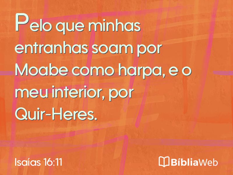 Isaías 16:11 em imagem para compartilhar
