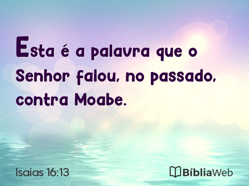 Isaías 16:13 em imagem para compartilhar