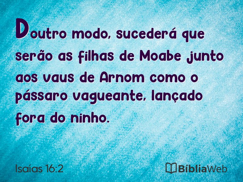 Isaías 16:2 em imagem para compartilhar