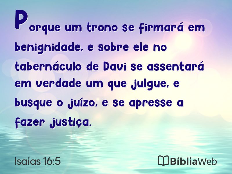 Isaías 16:5 em imagem para compartilhar
