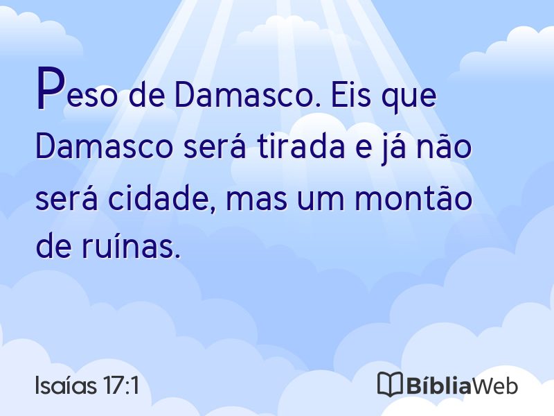 Isaías 17:1 em imagem para compartilhar