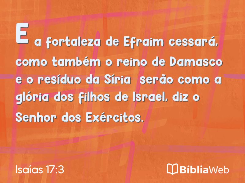 Isaías 17:3 em imagem para compartilhar