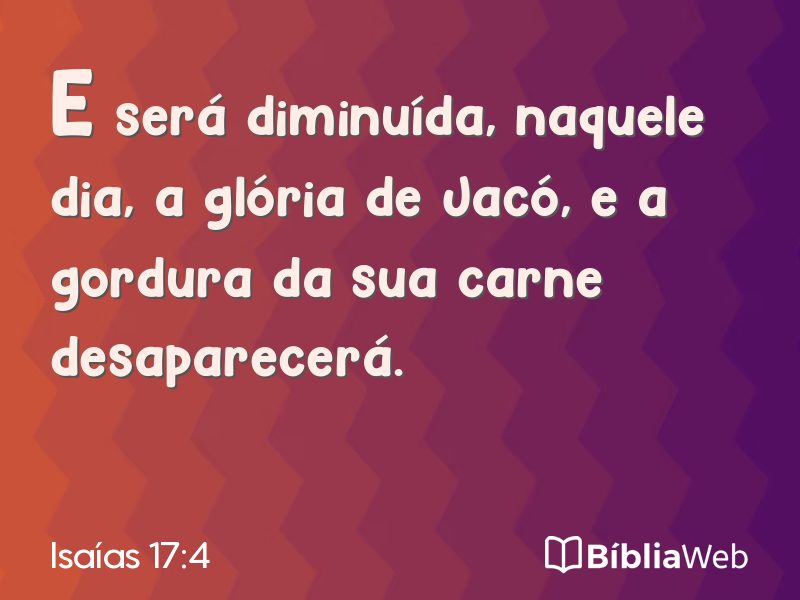 Isaías 17:4 em imagem para compartilhar