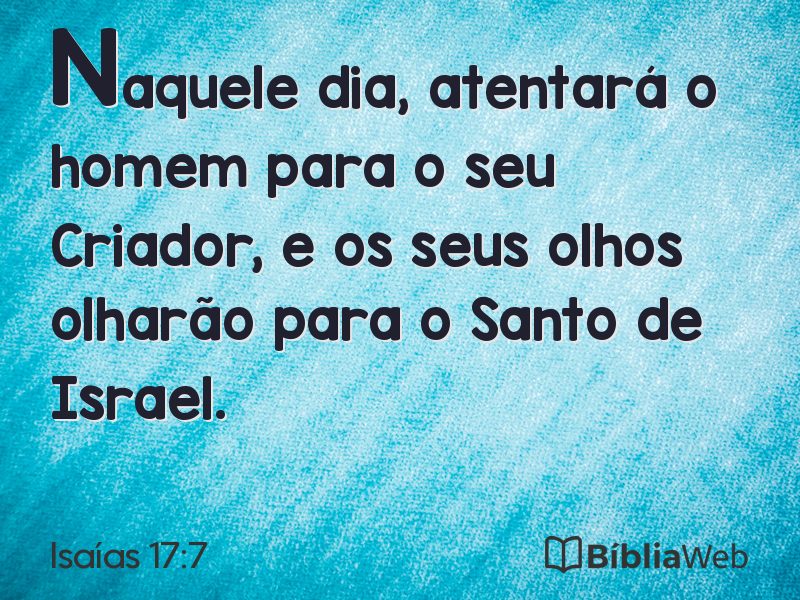 Isaías 17:7 em imagem para compartilhar