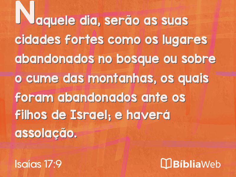 Isaías 17:9 em imagem para compartilhar