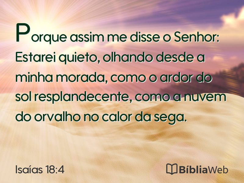 Isaías 18:4 em imagem para compartilhar