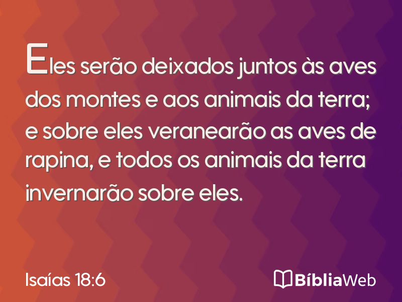 Isaías 18:6 em imagem para compartilhar