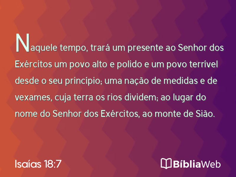 Isaías 18:7 em imagem para compartilhar