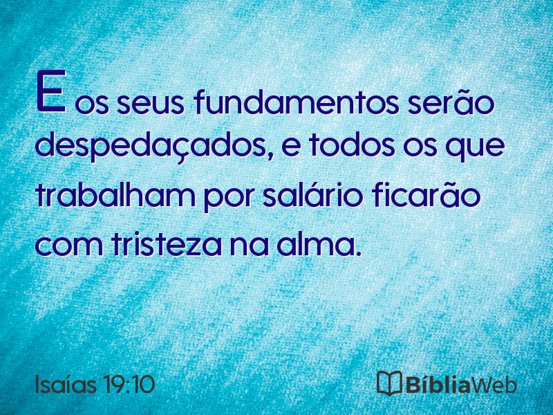 Isaías 19:10 em imagem para compartilhar
