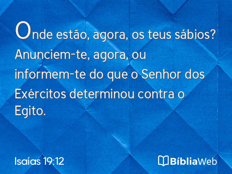 Isaías 19:12 em imagem para compartilhar