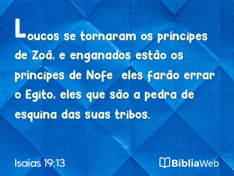 Isaías 19:13 em imagem para compartilhar